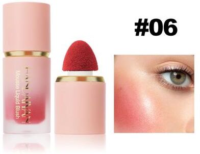Inspire Select VelvetGlow 6 Color Matte Liquid Blush Long Lasting Waterproof Cheek Tint With Built In Sponge Applicator 06
