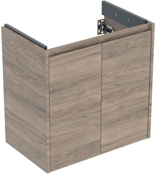 Geberit Renova Compact Waschtisch-Unterschrank 504085JR1 2 Türen, Breite 59,7cm, Korpus/Front Nussbaum / Melamin Holzstruktur