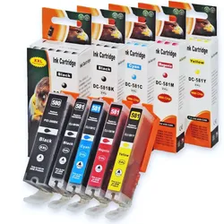 D&C Kompatibel 5er Set Canon CLI-581 XXL, PGI-580 XXL, 2078C005 Druckerpatronen Tinte von D&C