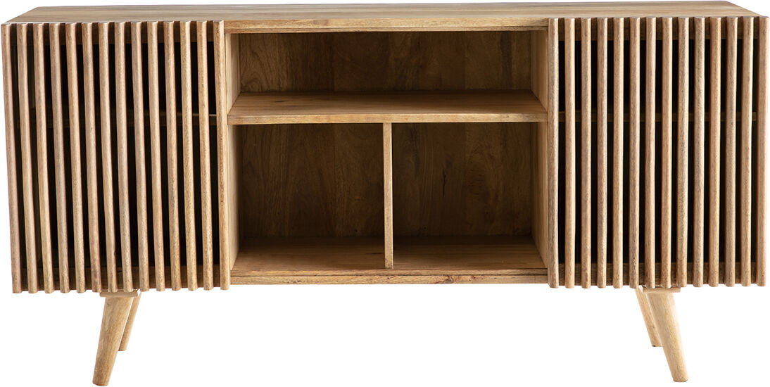 Miliboo Sideboard mit Schiebetüren ALBA aus massivem Mangoholz
