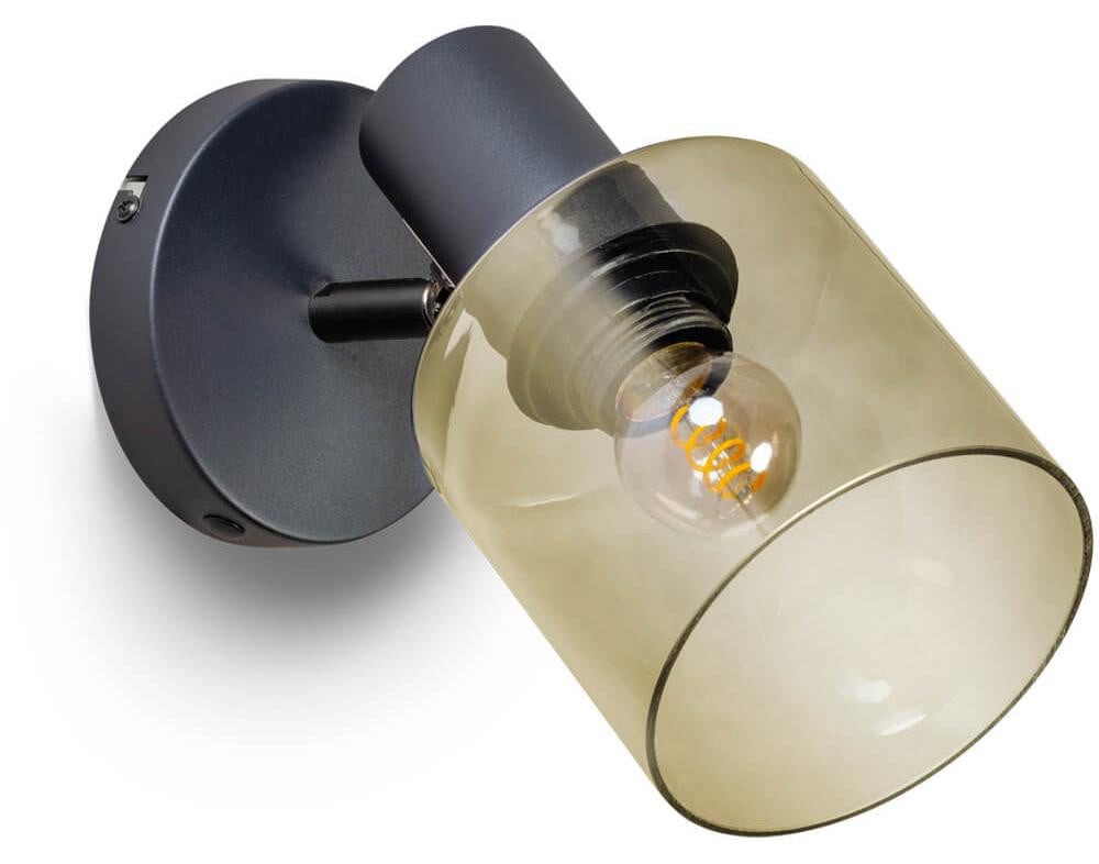 ETH Wandlamp Sledge met amber glas