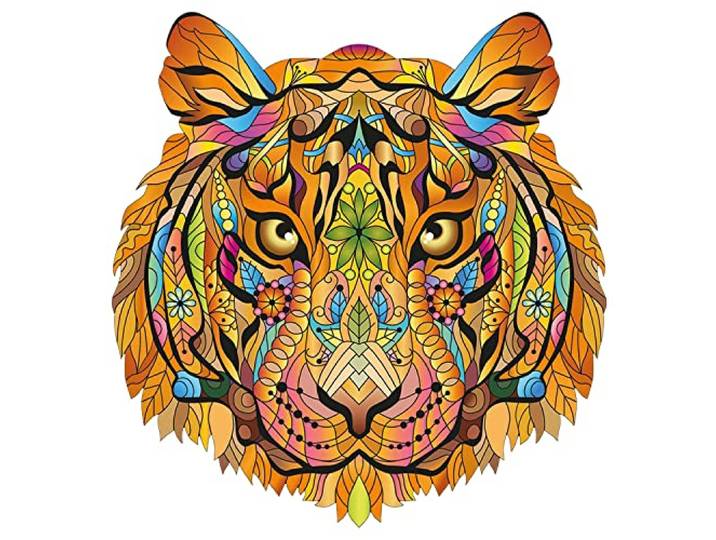 Eureka Regenboog Houten Puzzel - TIGER