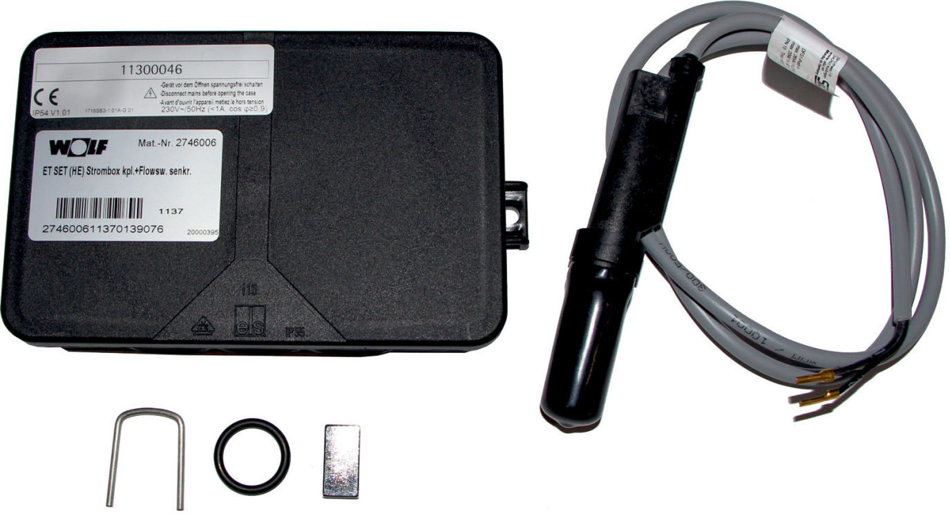 Wolf set circuit imprimé boîtier d'alimentation cpl.+flowsw. 2746006 verticale, pour BWL-1S, PG097