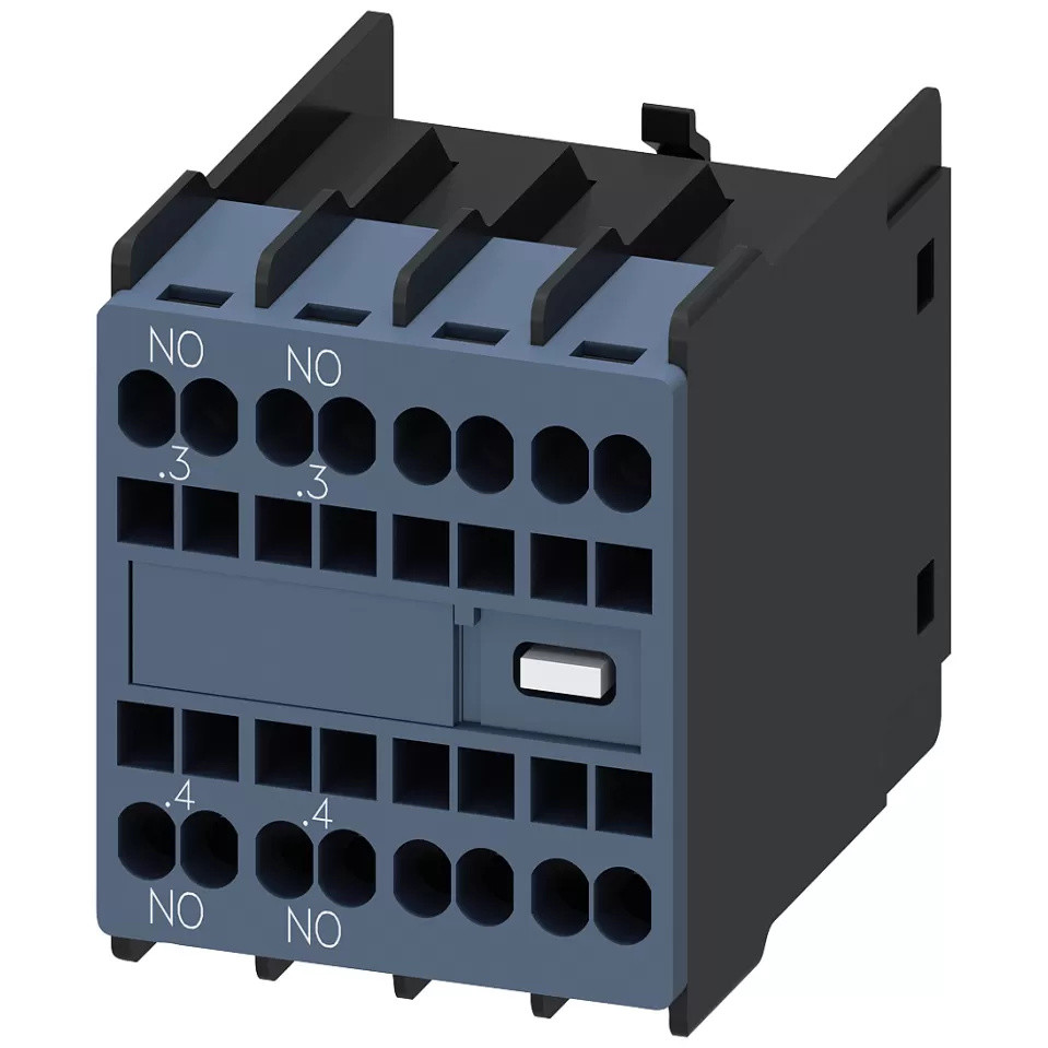 Siemens 3RH29112HA20 hulpcontactblok, 2S, S00/S0, front, met veerdrukcontact