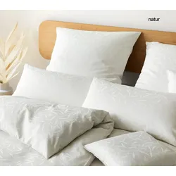 Elegante Bettwäsche Muriel - 155x220 cm + 40x80 cm	natur