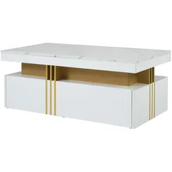 COUCHTISCH Weiß 100/50/40 cm