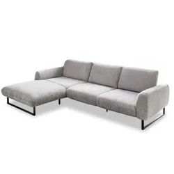 Polsteria Ecksofa Roma Stoff Grau Grey
