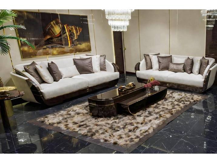 JVmoebel Polstergarnitur Edle Wohnzimmer Garnitur Polstersofas Designer Couchen Couchtisch, (3-tlg)