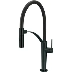 Neuesbad Spültischarmatur mit flexiblem Auslauf, 2-Funktion Brause, Schwarz NB1DEBRCN72M1