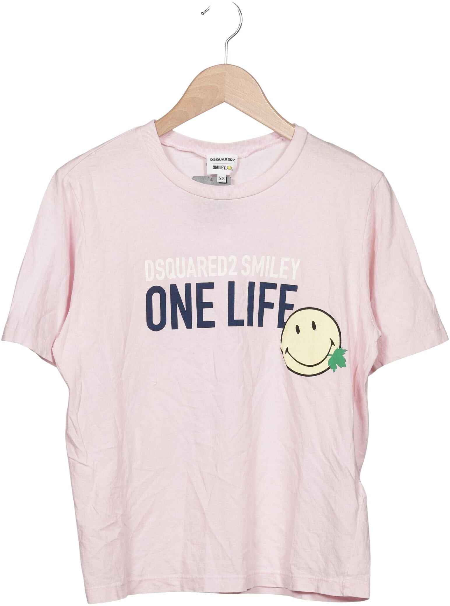 Dsquared2 Damen T-Shirt, Pink, Gr. XS, Baumwolle - Second Hand