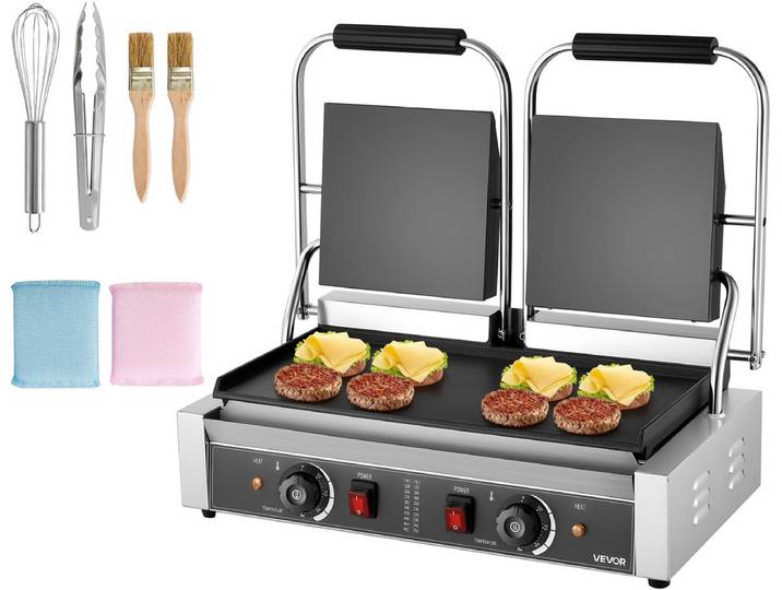 VEVOR Contact Grill Elektrische Grill Sandwich Maker Panini Pers Commercieel 3600W