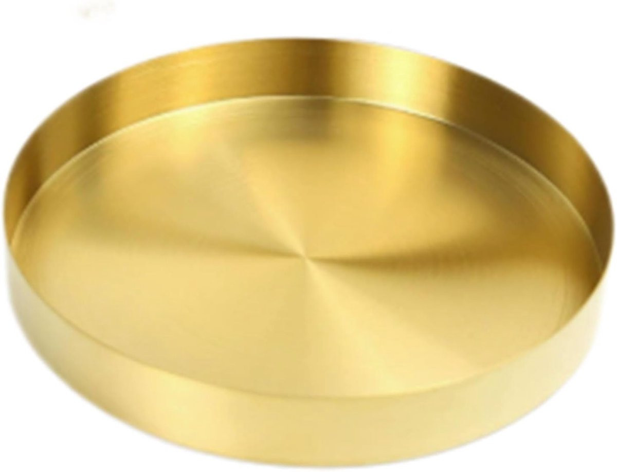 Decoratief Dienblad Goud - Sieraden Opbergbakje - B/D/H: 18 x 18 x 3 cm