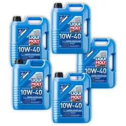 5x Motoröl LIQUI MOLY 1301 Super Leichtlauf 10W-40 Motorenöl Motor Öl 5 Liter