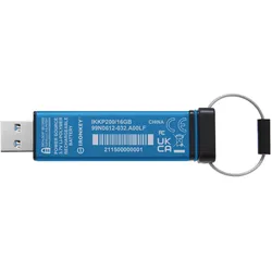 Kingston IronKey Keypad 200 (16 GB, USB-A), USB Stick, Blau