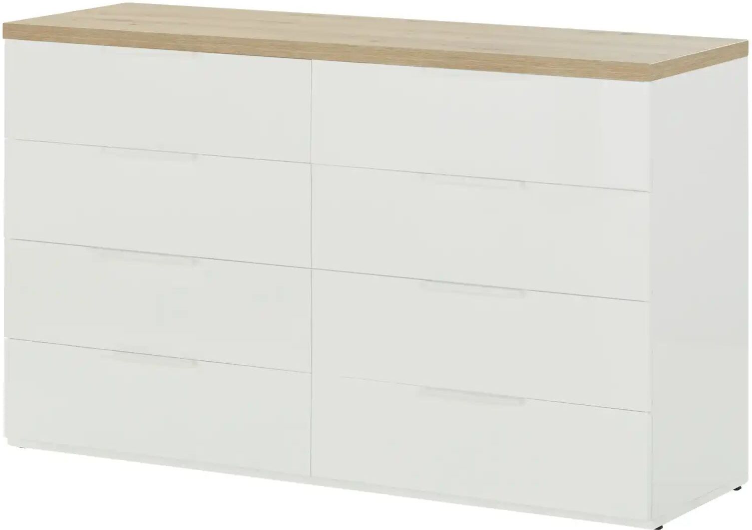Höffner Kommode  Siena ¦ weiß ¦ Maße (cm): B: 136,3 H: 82,6 T: 44.4