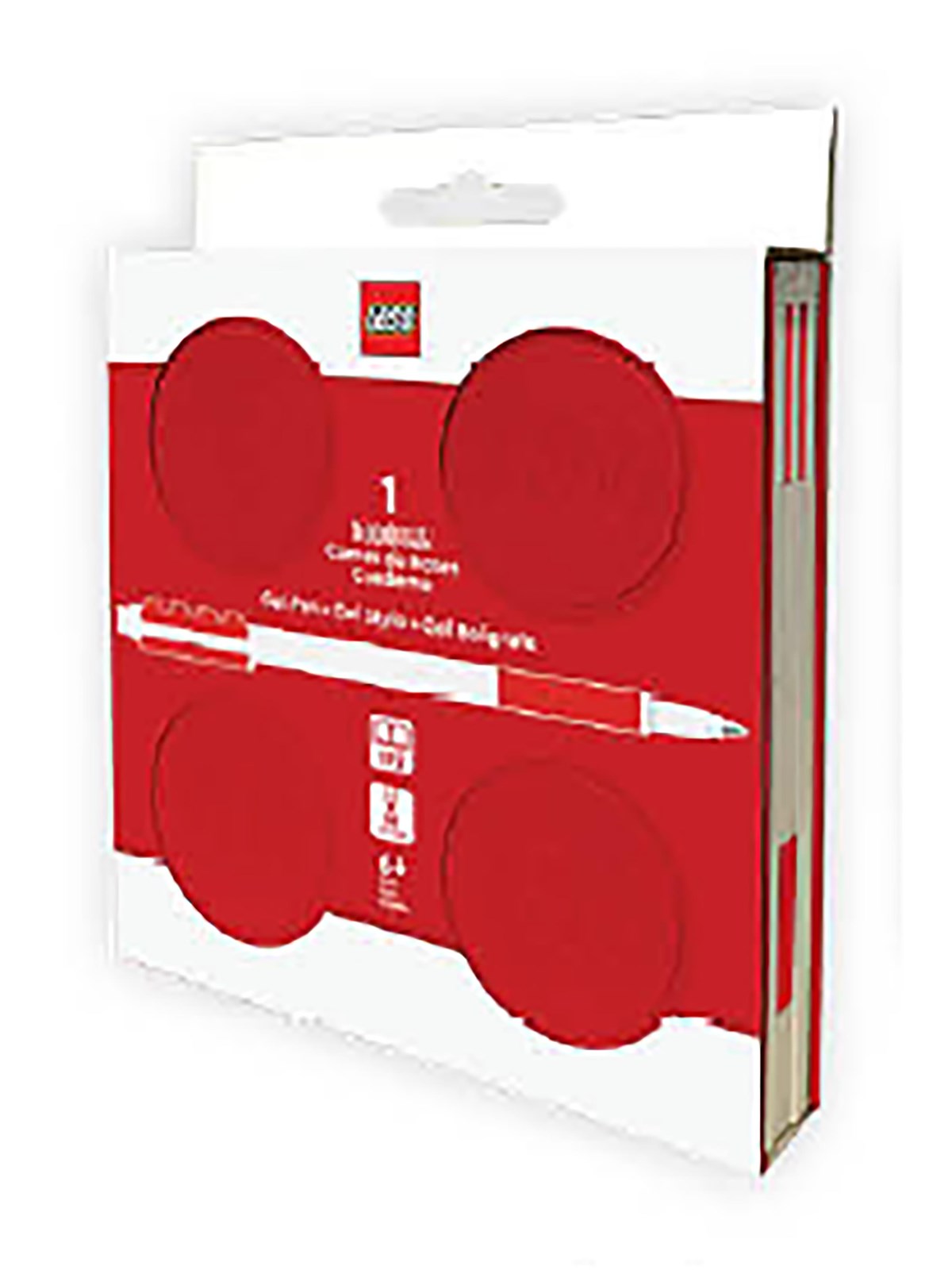 Euromic LEGO Locking Notebook w/Gel Pen (box) 192p RED