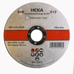 Heka Werkzeuge GmbH Trennscheibe Edelstahl 125x1.0x22