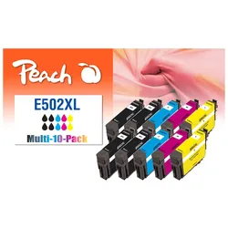 Peach 10er-Pack Tintenpatronen, kompatibel zu Epson No. 502XL