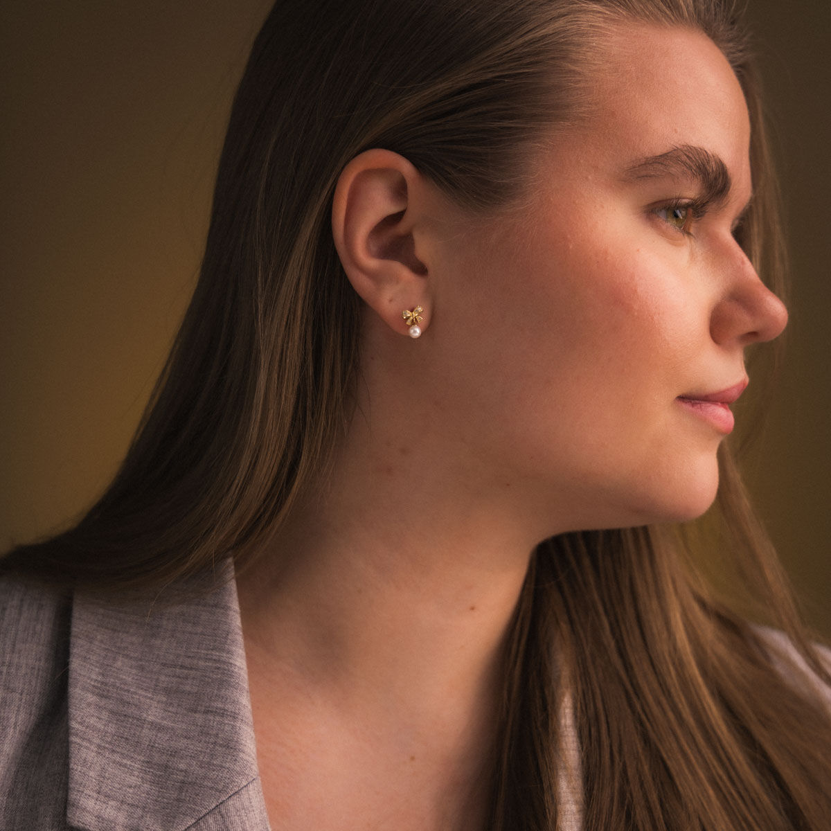 Lykken Pearls pärlä guldörhängen 4mm
