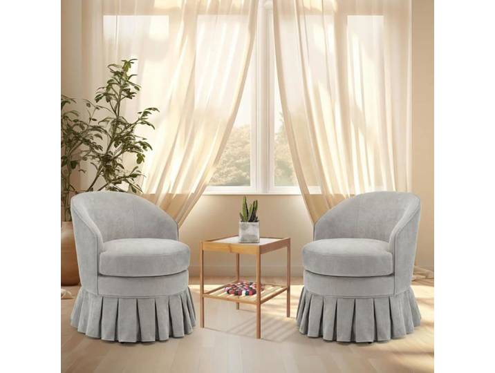 Fauteuil de salle à manger en bois gris avec coussin rembourré et dossier cylindrique fauteuil compact pour le salon