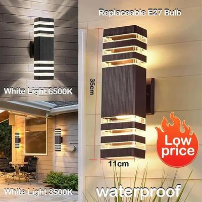 Inspire Curations WeatherGuard E27 Waterproof Outdoor Wall Light Fixture three Free Cold Light Bulb