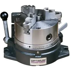 Stürmer, Zubehör Maschine, - Optimum Horizontal-Vertikal-Ru.teiltisch m. 3-Backenfutter RTE 165