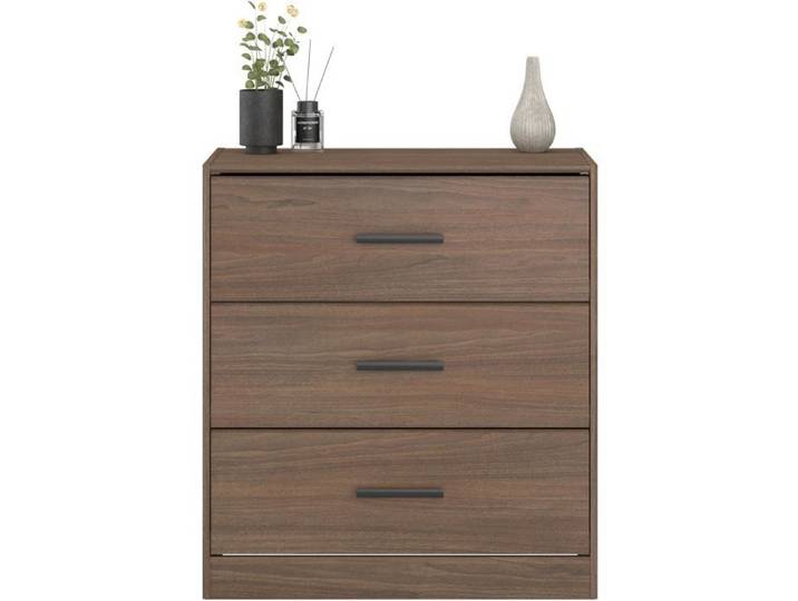 Commode - AZUKA - 3 tiroirs - Orme torréfié - 80 x 44 x 88 cm - PARISOT