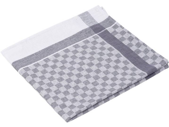 Geschirrtuch GÖZZE Allzweck-Grubenhandtücher, Des. 60305 , silber (silberfarben), B:50cm L:100cm, 100% Baumwolle, Geschirrtücher, Geschirrtuch, kariert, 50x100 cm
