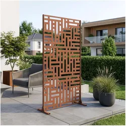 Casa.Pro, Trennwand, Trennwand Bernalda 180x90 cm Stahl Edelrost (90 x 180 cm)
