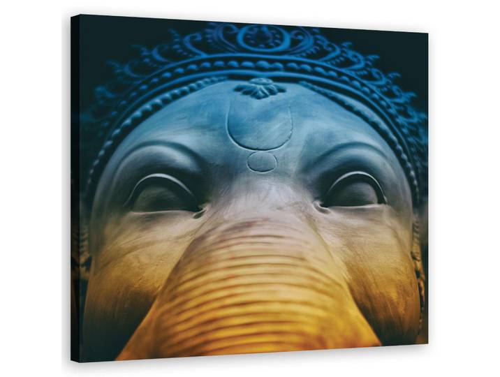 Feeby Wandbild religiös blau, Blau, Orientalisch, Rechteckig, 50x50 cm, Bilder & Rahmen, Bilder, Leinwandbilder