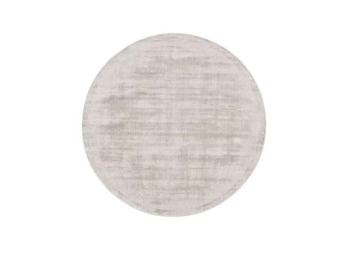 Tapis en viscose rond gris clair d 160