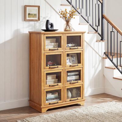 Christopher Knight Home - Modern Rubberwood Storage Cabinet with 8 Glass Doors