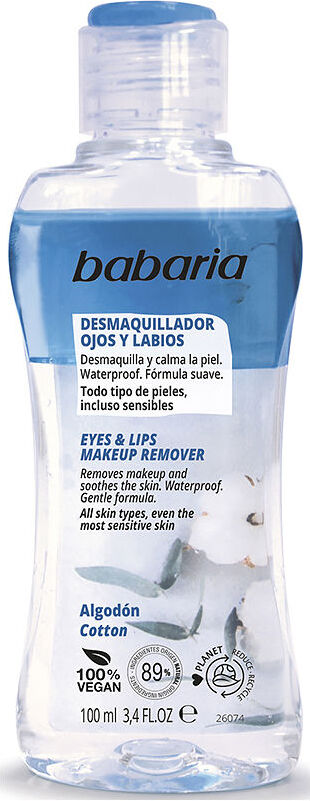Babaria Démaquillant Biphasique yeux-lèvres 100 ml