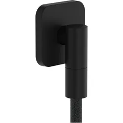 hansgrohe AXOR Wall outlet Fine Wandanschluss softsquare, 36739670, Farbe: Mattschwarz