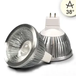 ISOLED LED Stiftsockel-Strahler MR16 COB, 12V AC/DC, GU5.3, 5.5W 5000K 400lm 38°, dimmbar ISO-111543
