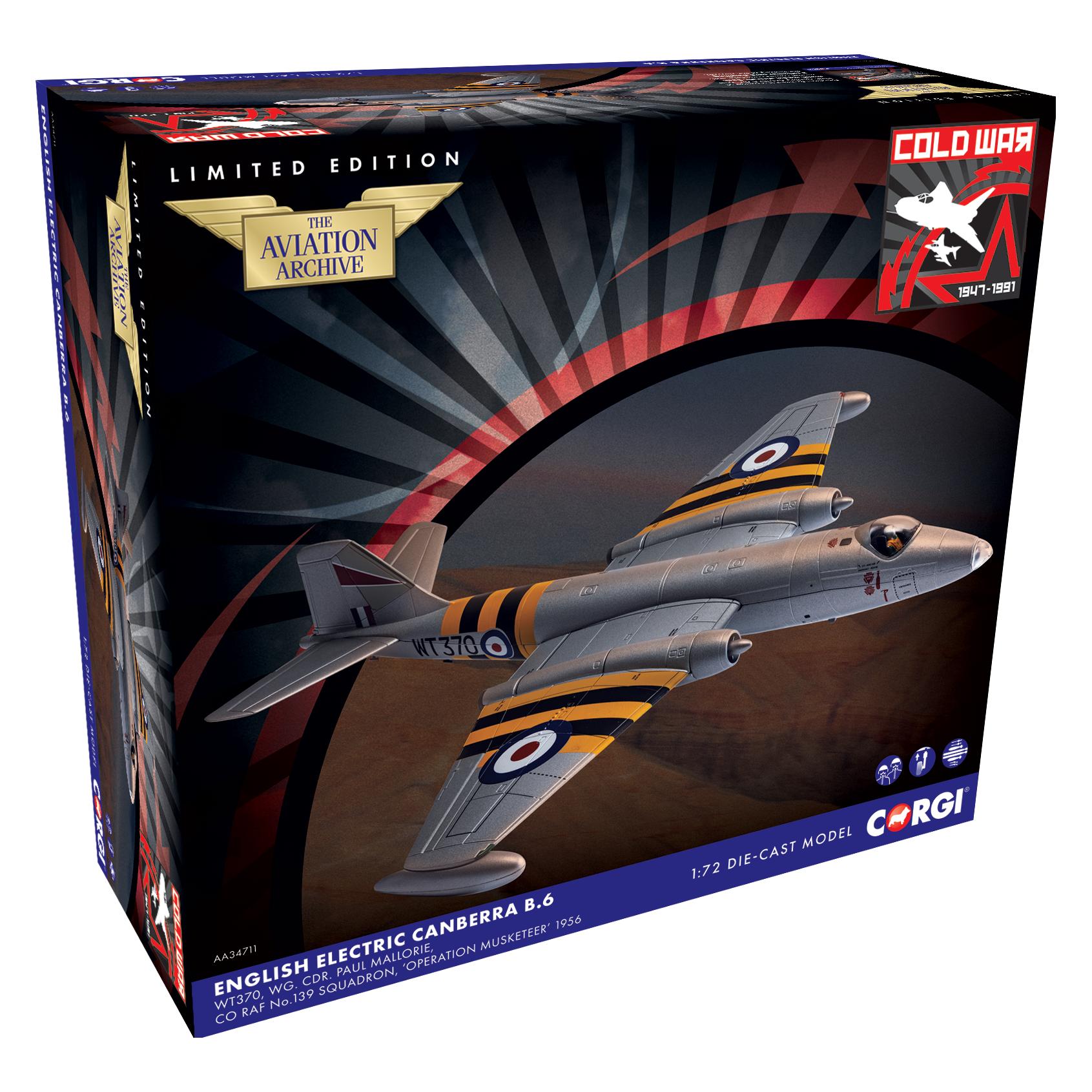 Corgi English Electric Canberra B.6 WT370 Operation Musketeer 1956 (AA34711)