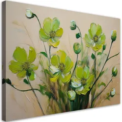 WANDBILD grüne blumen pflanzen zusammensetzung