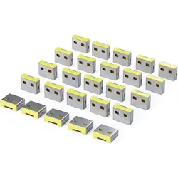 StarTech USB-A Port Blocker Plugs Spare Plugs For, Notebook Security, Grün, Silber