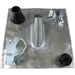 Televes Mastzubehör-Set 48mm MAZ48, TV Wandhalterung, Silber