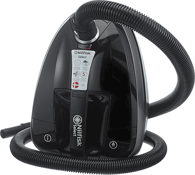 Aspirador con bolsa - Nilfisk Select Classic, 650 W, 3.1 l, Negro