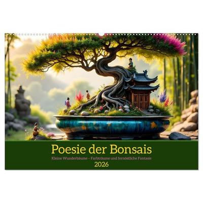 Poesie der Bonsais (Wandkalender 2026 DIN A2 quer), CALVENDO Monatskalender