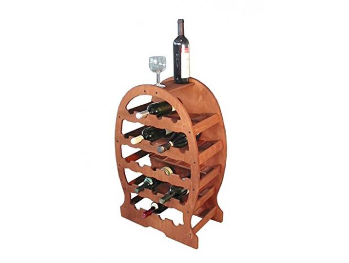 Flaschenhalter in Fass-Form, in Italien hergestellt