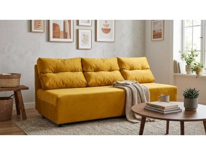 Family Meble Schlafsofa Kimo Monolit – złoty