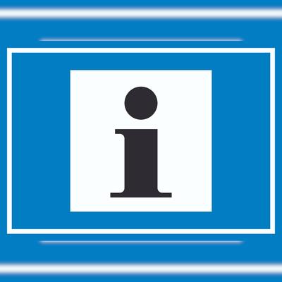 HB-Druck Information Symbol Schild A0 Rückseite selbstklebend