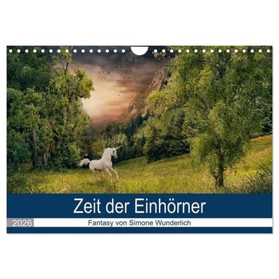 Zeit der Einhörner (Wandkalender 2026 DIN A4 quer), CALVENDO Monatskalender