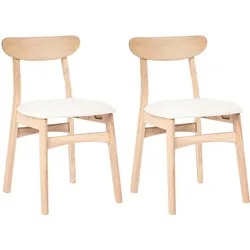 ESSZIMMERSTUHL 2er Set Holz Hellbraun/Hellbeige Doyle