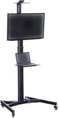Digitus DA-90370 TV-Rollwagen 94,0cm (37") - 177,8cm (70") Neigbar, Höhenverstellbar Mit Tastaturablage, Mit