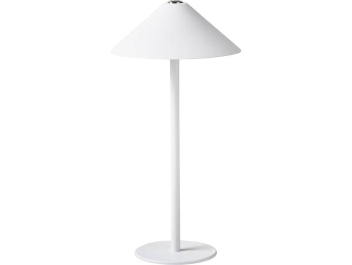 BELIANI LED-Tischlampe Weiß Metall Kabellos Wiederaufladbar Touch Funktion Dimmfunktion USB Kabel Indoor Outdoor Tischleuchte Schreibtischlampe