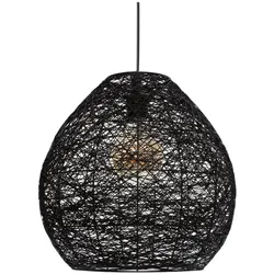 Atmosphera Deckenlampe aus Papier in Schwarzer Farbe