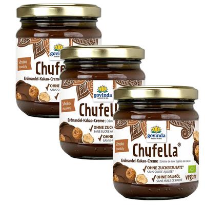 3x Govinda Bio Chufella Erdmandel-Schokocreme 3x220 g Creme